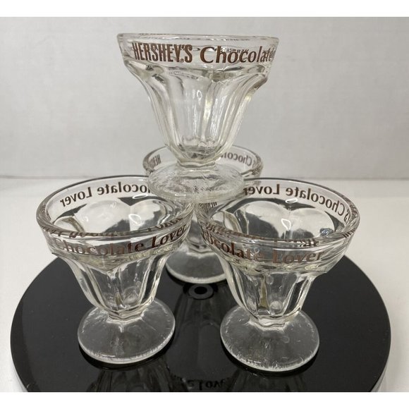 4 Hershey's Chocolate Lover Ice Cream Sundae 3oz Parfait Cups 3.25" tall - NEW - Picture 2 of 8